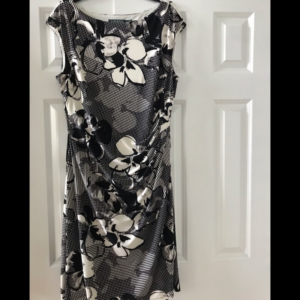 Lauren Black/Cream/White/Light Grey Dress